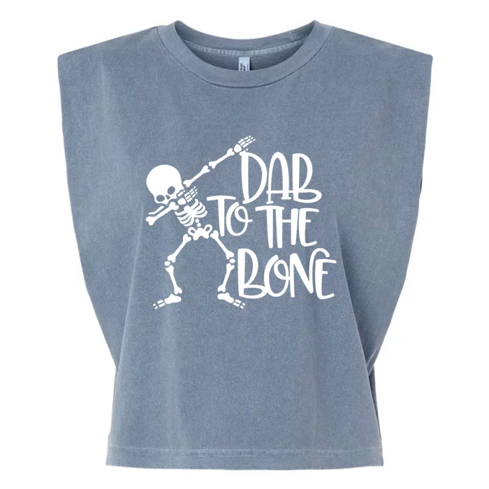 Dab To The Bone Funny Halloween Skeleton Gift Garment-Dyed Women's Muscle Tee