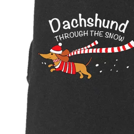 Dachshund Through The Snow Funny Dachshund Christmas Doggie 3-End Fleece Hoodie