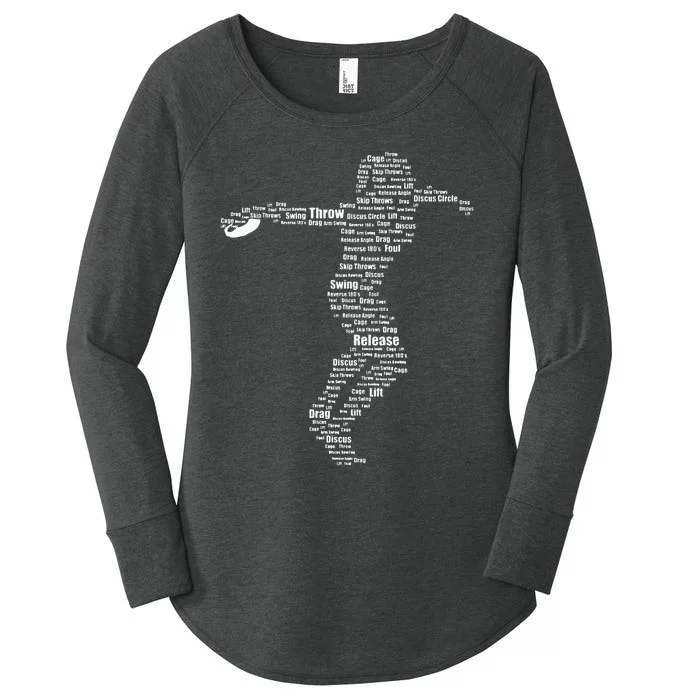 Discus Thrower Technique Athletic  Discus Throwing Women's Perfect Tri Tunic Long Sleeve Shirt