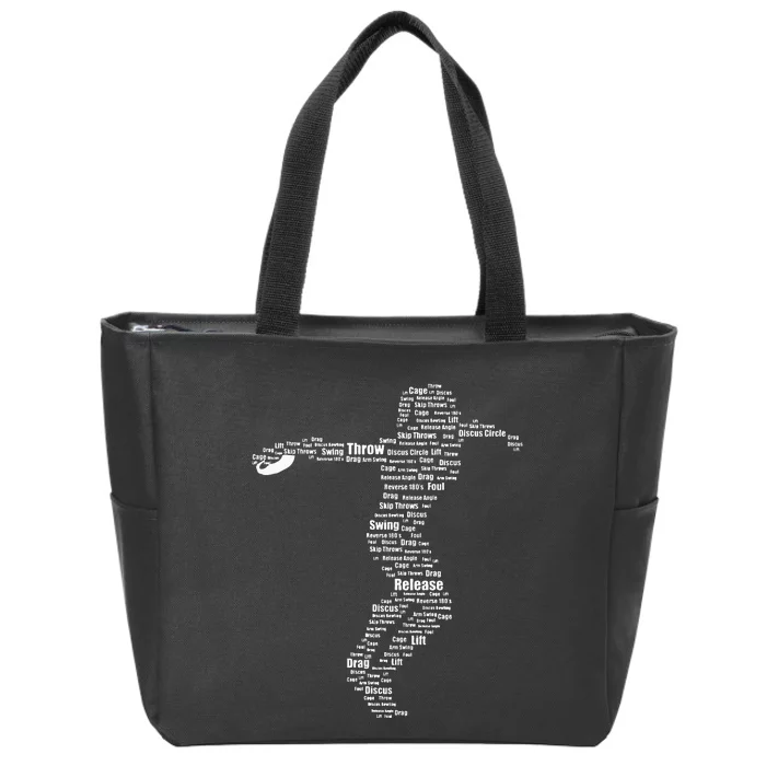 Discus Thrower Technique Athletic  Discus Throwing Zip Tote Bag