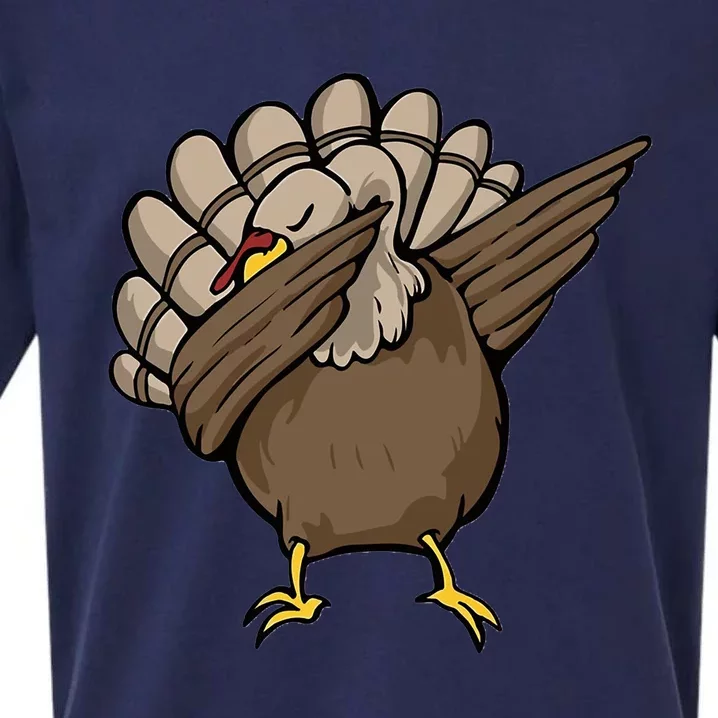 Dabbing Thanksgiving Turkey Cool Gift Sueded Cloud Jersey T-Shirt