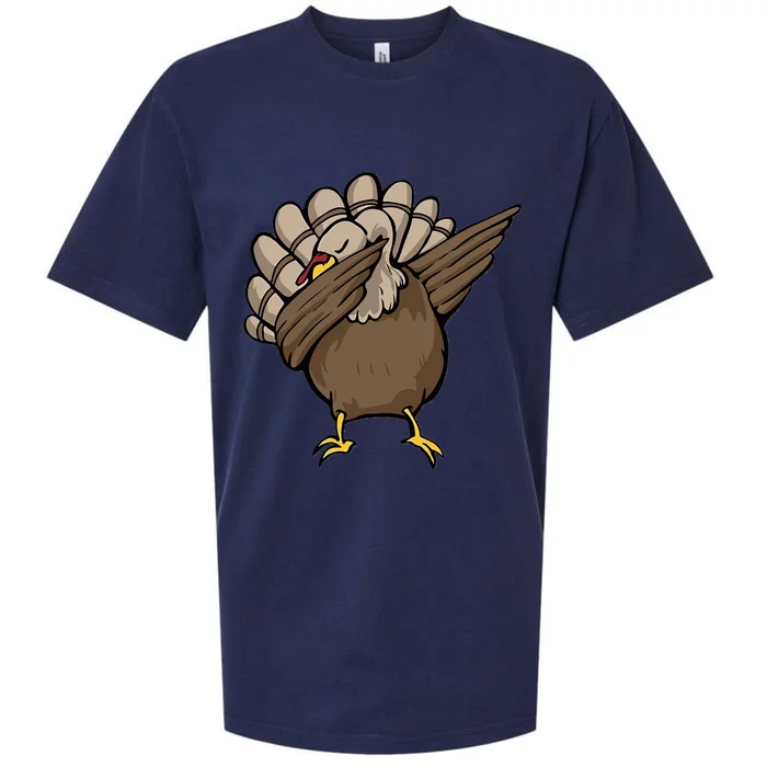 Dabbing Thanksgiving Turkey Cool Gift Sueded Cloud Jersey T-Shirt