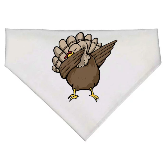 Dabbing Thanksgiving Turkey Cool Gift USA-Made Doggie Bandana