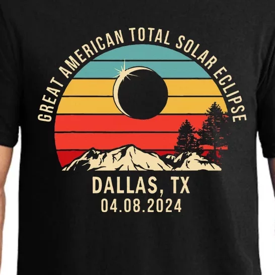 Dallas Tx Texas Total Solar Eclipse 2024 Pajama Set