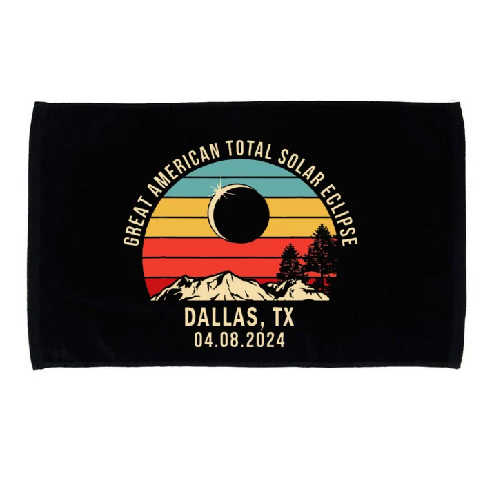 Dallas Tx Texas Total Solar Eclipse 2024 Microfiber Hand Towel