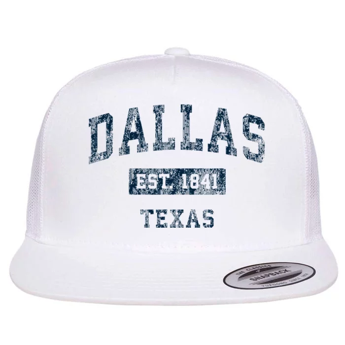 Dallas Texas Tx Vintage Sports Flat Bill Trucker Hat