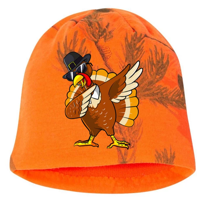 Dabbing Turkey Thanksgiving Day Gifts Pilgrim Kati - Camo Knit Beanie