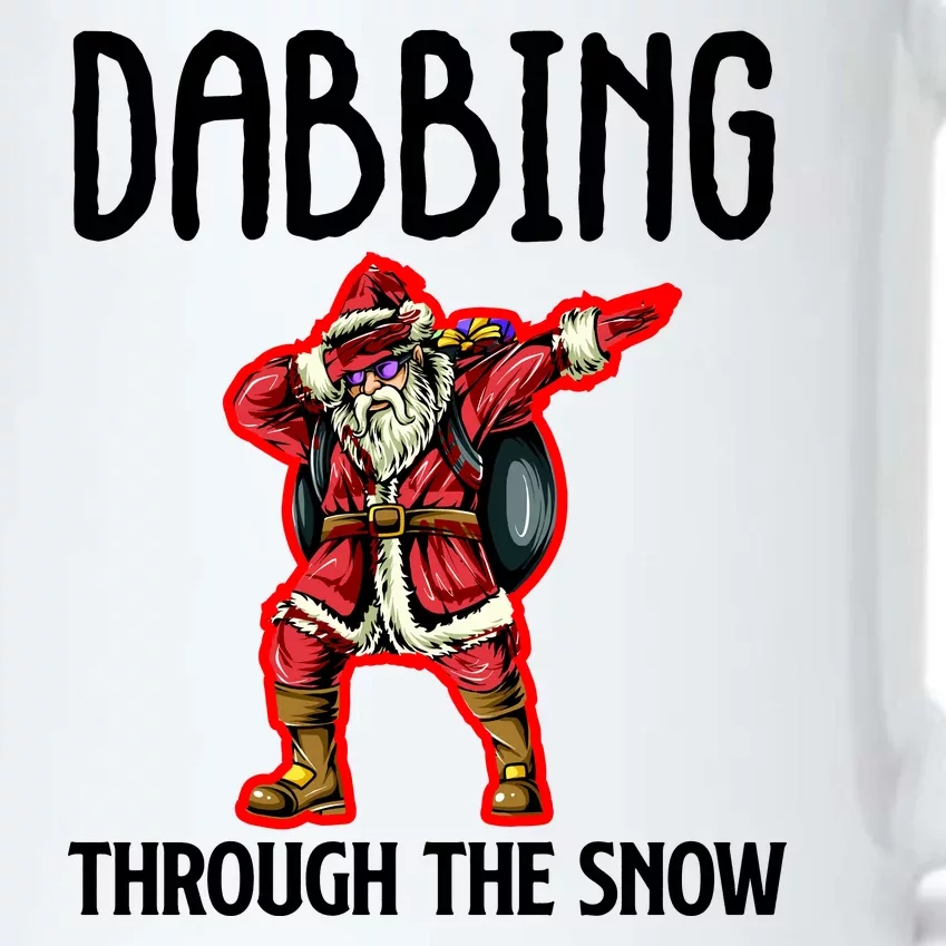 Dabbing Through The Snow Funny Santa Claus Dancing Black Color Changing Mug