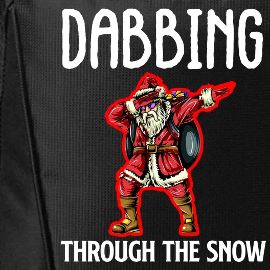 Dabbing Through The Snow Funny Santa Claus Dancing City Backpack