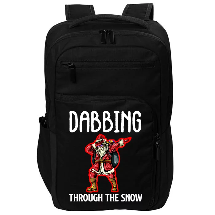 Dabbing Through The Snow Funny Santa Claus Dancing Impact Tech Backpack