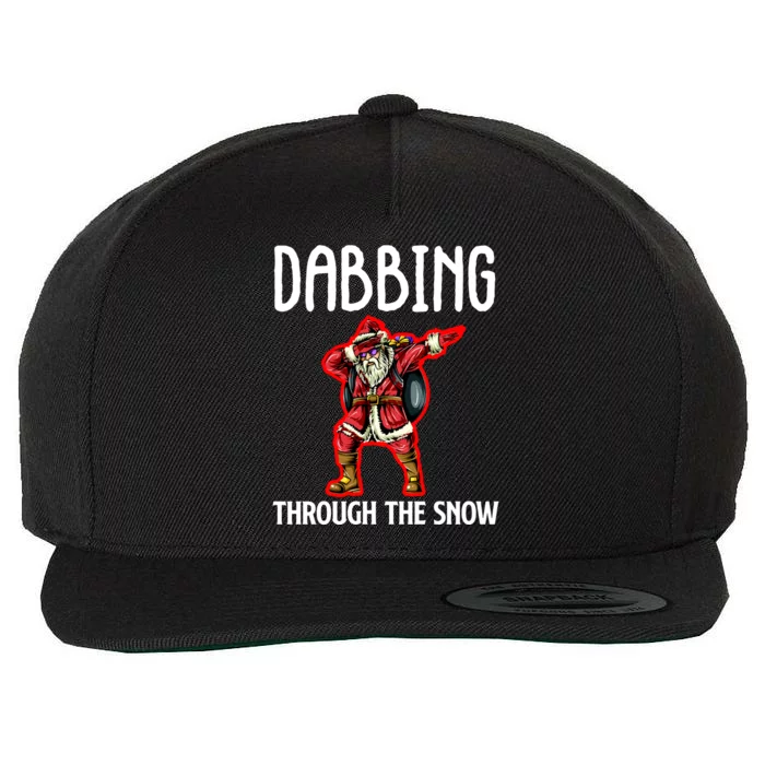 Dabbing Through The Snow Funny Santa Claus Dancing Wool Snapback Cap