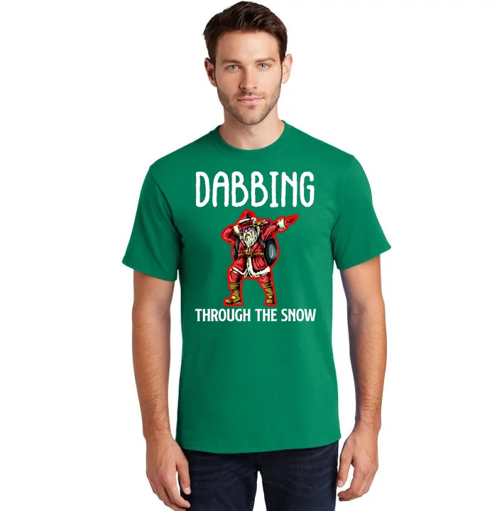 Dabbing Through The Snow Funny Santa Claus Dancing Tall T-Shirt