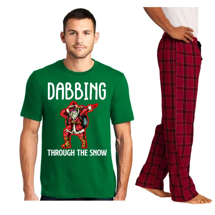 Dabbing Through The Snow Funny Santa Claus Dancing Pajama Set