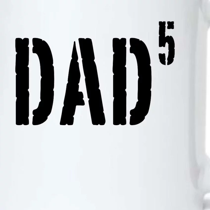 Dad To The Fifth Power Father Of Five Black Color Changing Mug