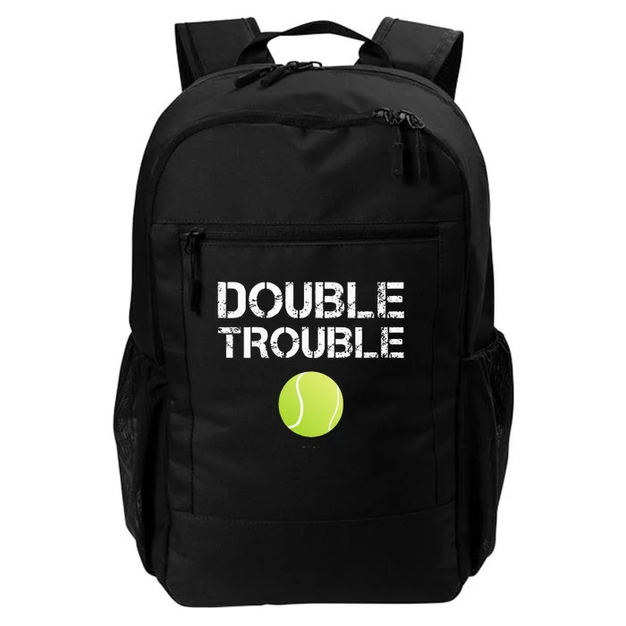 Double Trouble Tanks Funny Tennis Team Gift Daily Commute Backpack