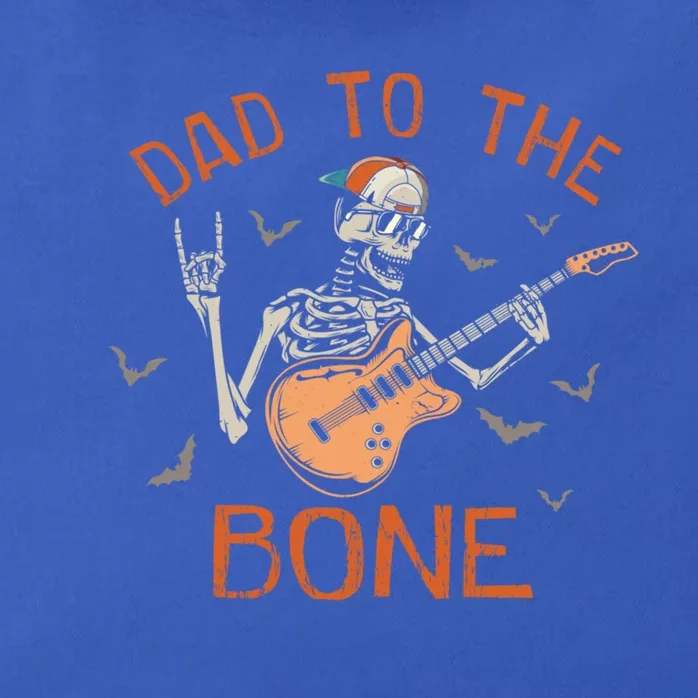 Dad To The Bone Funny Halloween Skeleton Guitar Lover Gift Zip Tote Bag