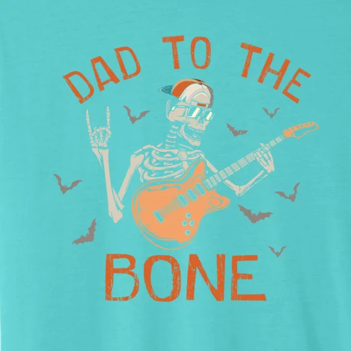 Dad To The Bone Funny Halloween Skeleton Guitar Lover Gift ChromaSoft Performance T-Shirt