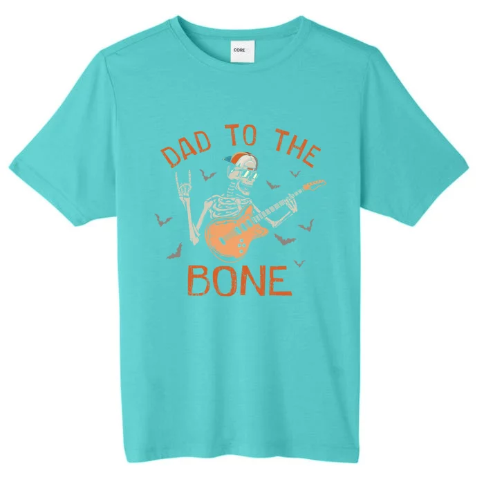 Dad To The Bone Funny Halloween Skeleton Guitar Lover Gift ChromaSoft Performance T-Shirt