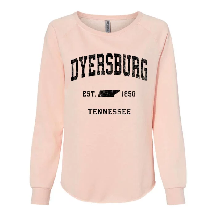 Dyersburg Tennessee Tn Vintage Athletic Womens California Wash Sweatshirt