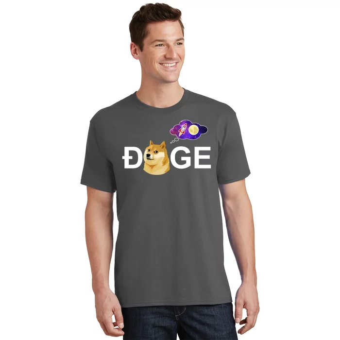 Doge To The Moon Galaxy Cryptocurrency T-Shirt