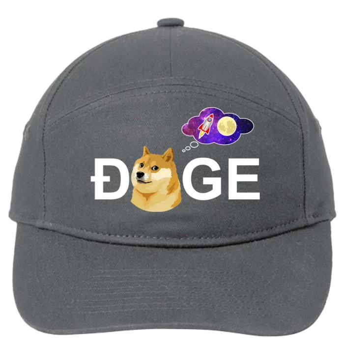 Doge To The Moon Galaxy Cryptocurrency 7-Panel Snapback Hat