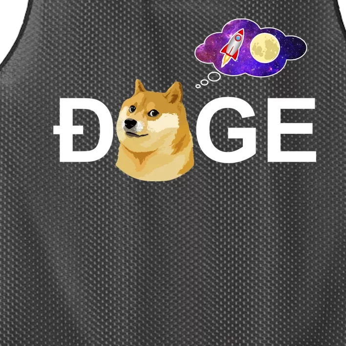 Doge To The Moon Galaxy Cryptocurrency Mesh Reversible Basketball Jersey Tank