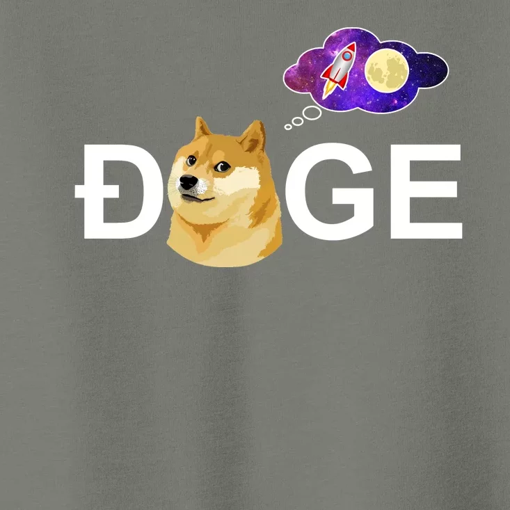 Doge To The Moon Galaxy Cryptocurrency Toddler T-Shirt