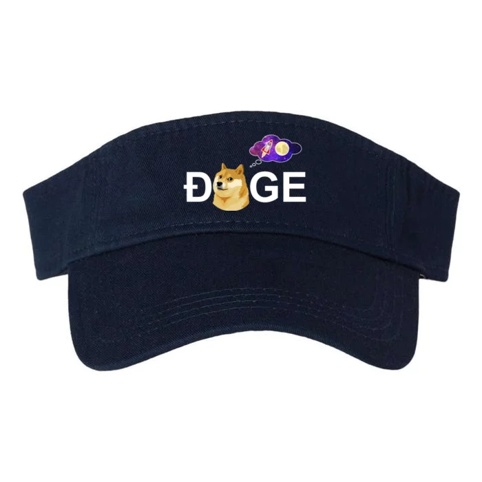 Doge To The Moon Galaxy Cryptocurrency Valucap Bio-Washed Visor