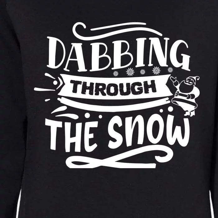 Dabbing Through The Snow Santa Claus Womens California Wash Sweatshirt