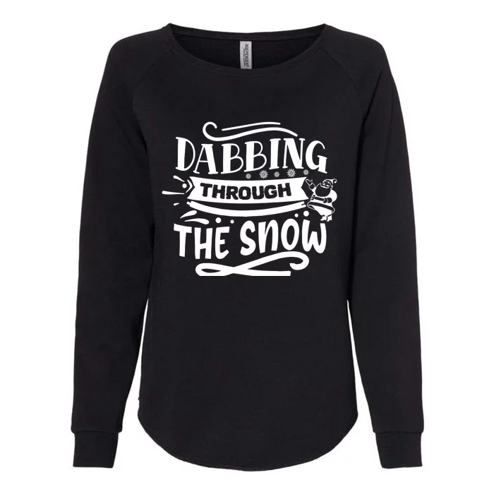 Dabbing Through The Snow Santa Claus Womens California Wash Sweatshirt