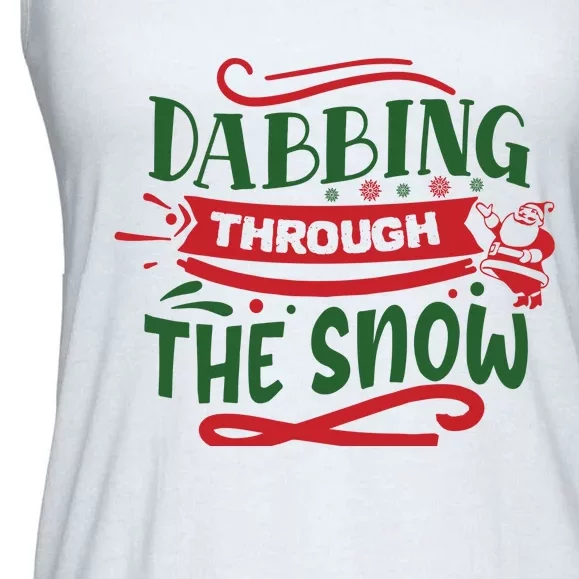 Dabbing Through The Snow Santa Claus Ladies Essential Flowy Tank