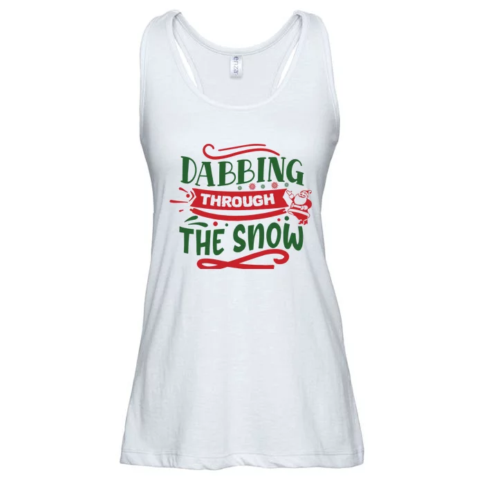 Dabbing Through The Snow Santa Claus Ladies Essential Flowy Tank