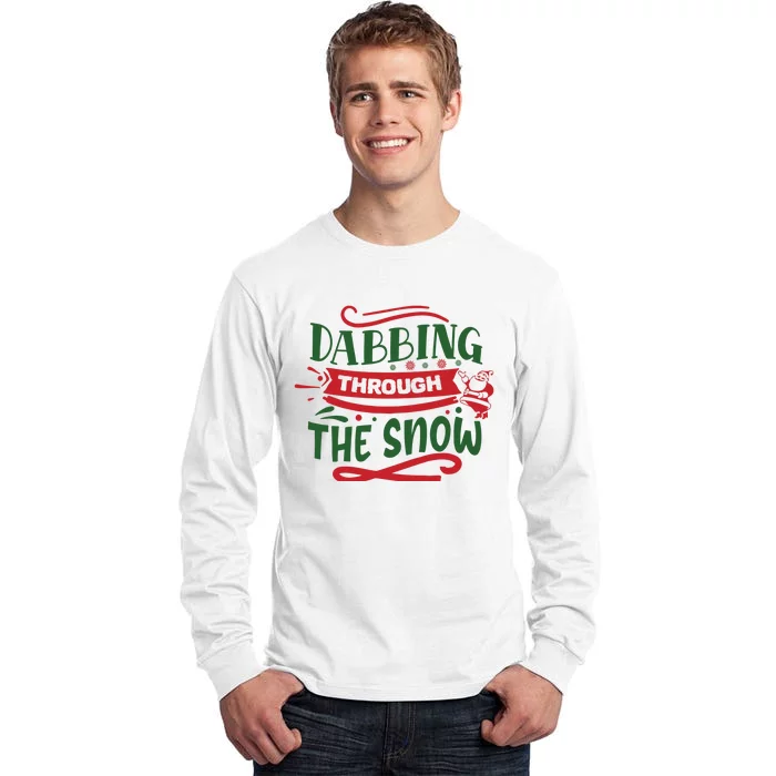 Dabbing Through The Snow Santa Claus Tall Long Sleeve T-Shirt