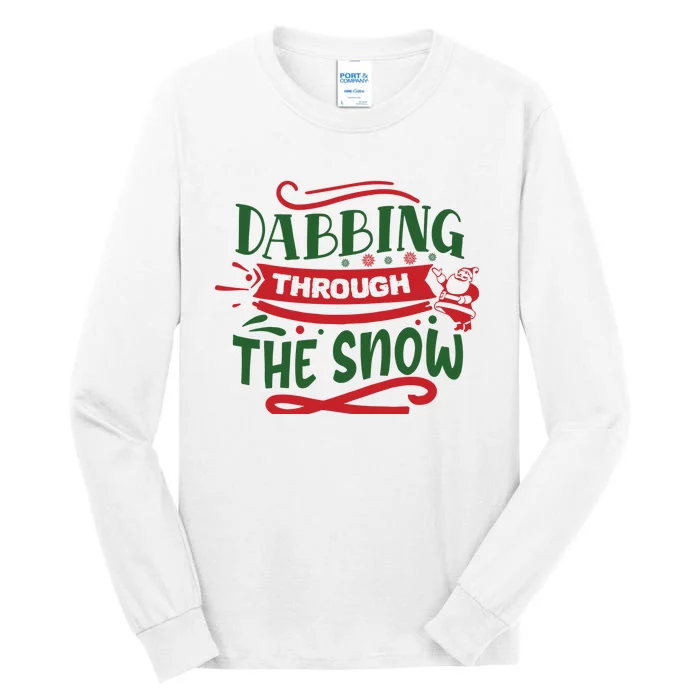 Dabbing Through The Snow Santa Claus Tall Long Sleeve T-Shirt