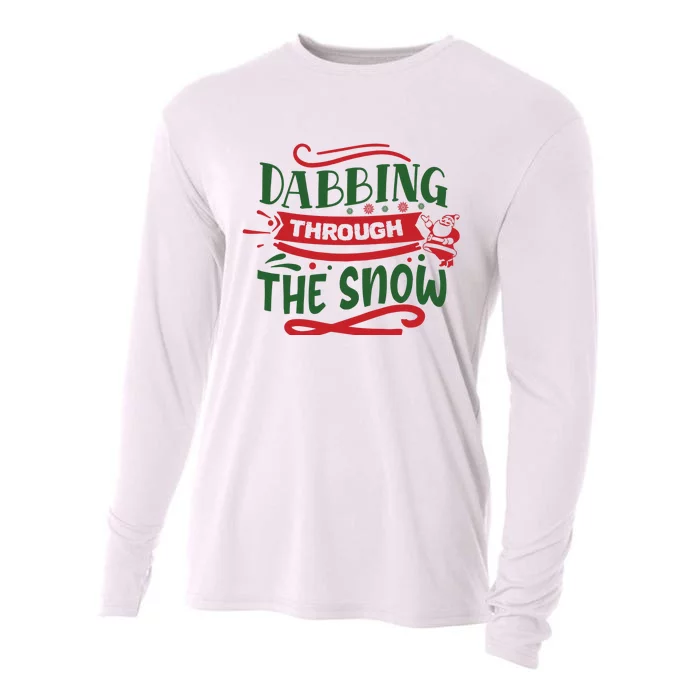 Dabbing Through The Snow Santa Claus Cooling Performance Long Sleeve Crew