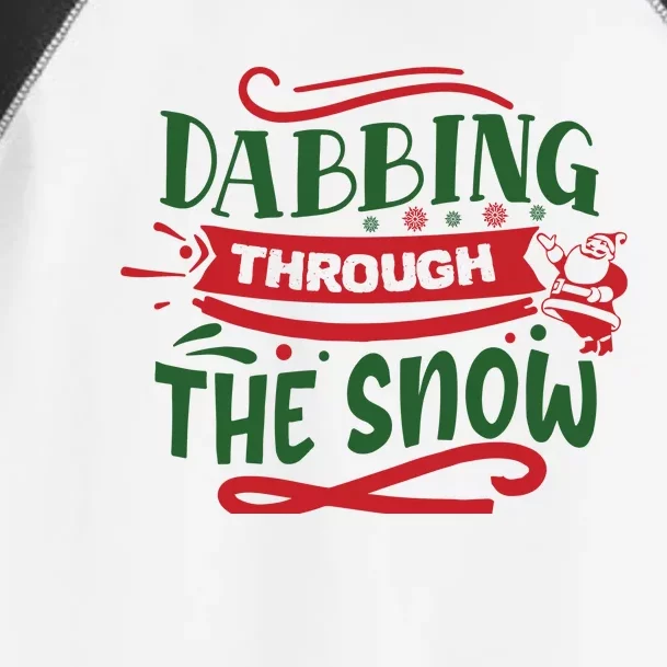 Dabbing Through The Snow Santa Claus Toddler Fine Jersey T-Shirt