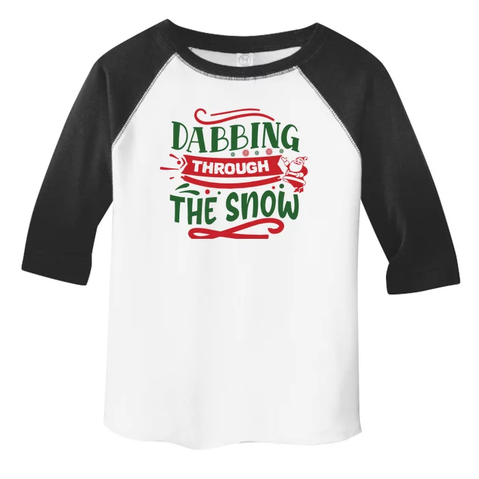 Dabbing Through The Snow Santa Claus Toddler Fine Jersey T-Shirt