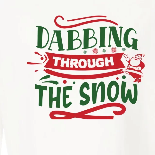 Dabbing Through The Snow Santa Claus Cropped Pullover Crew