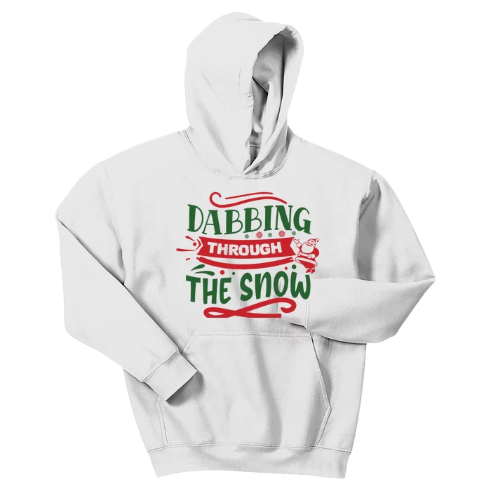 Dabbing Through The Snow Santa Claus Kids Hoodie