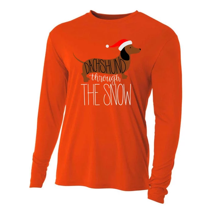 Dachshund Through The Snow Cooling Performance Long Sleeve Crew