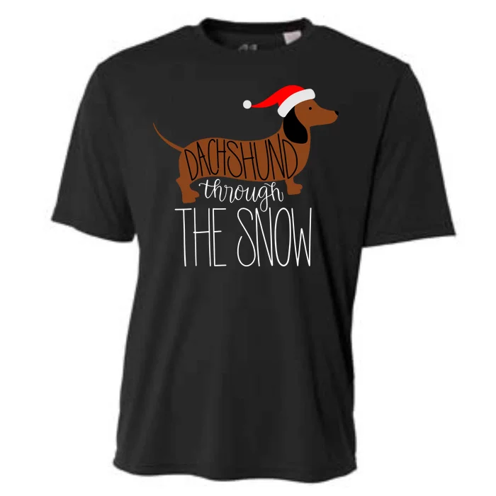 Dachshund Through The Snow Cooling Performance Crew T-Shirt