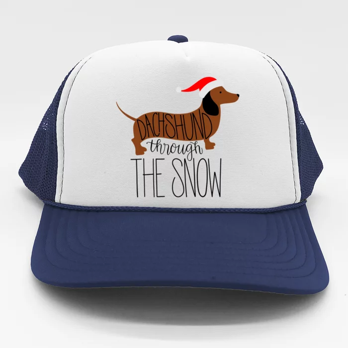 Dachshund Through The Snow Trucker Hat