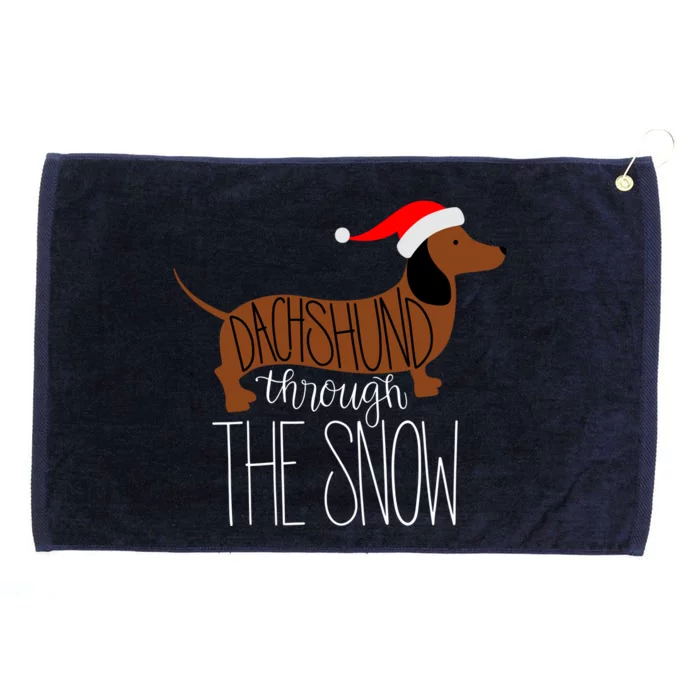 Dachshund Through The Snow Grommeted Golf Towel