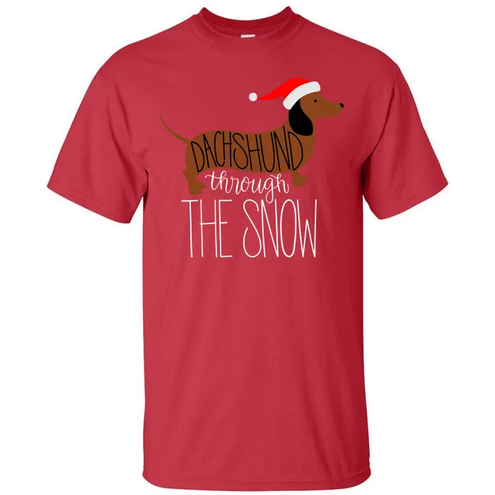 Dachshund Through The Snow Tall T-Shirt