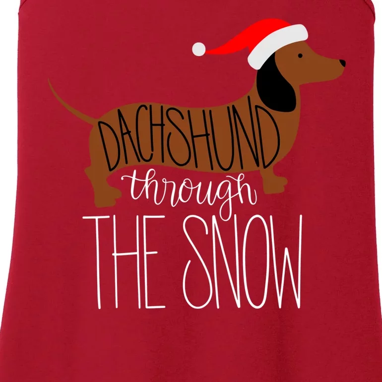 Dachshund Through The Snow Ladies Essential Tank