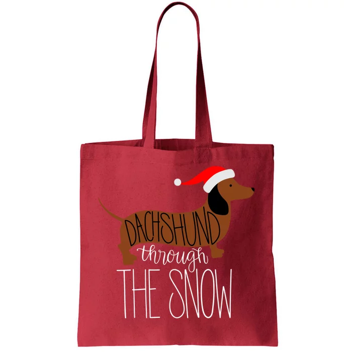 Dachshund Through The Snow Tote Bag