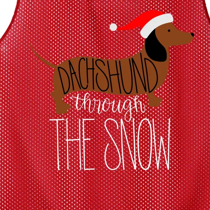 Dachshund Through The Snow Mesh Reversible Basketball Jersey Tank