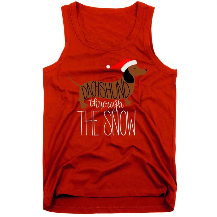 Dachshund Through The Snow Tank Top