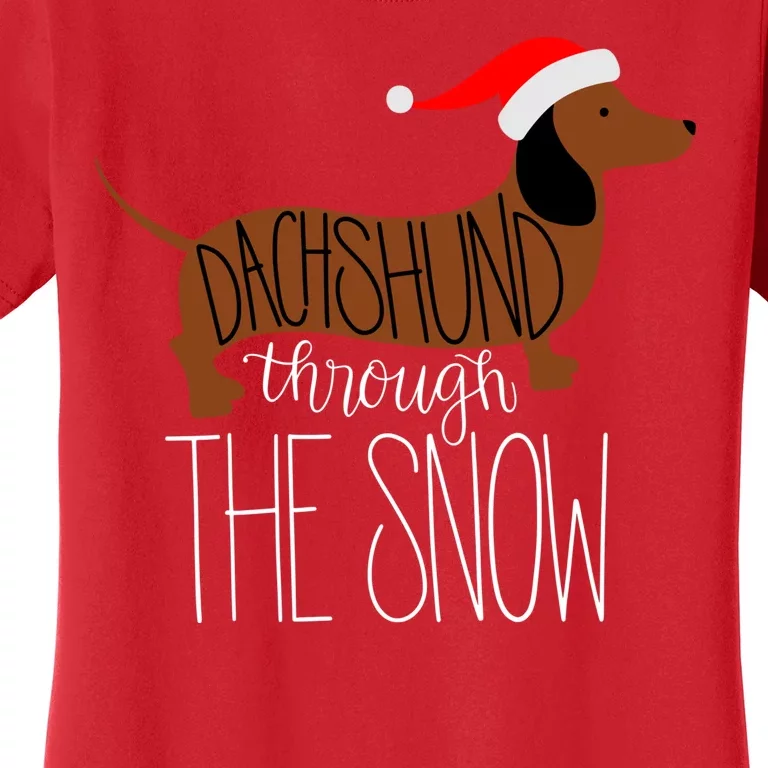 Dachshund Through The Snow Women's T-Shirt