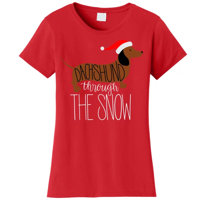 Dachshund Through The Snow Women's T-Shirt